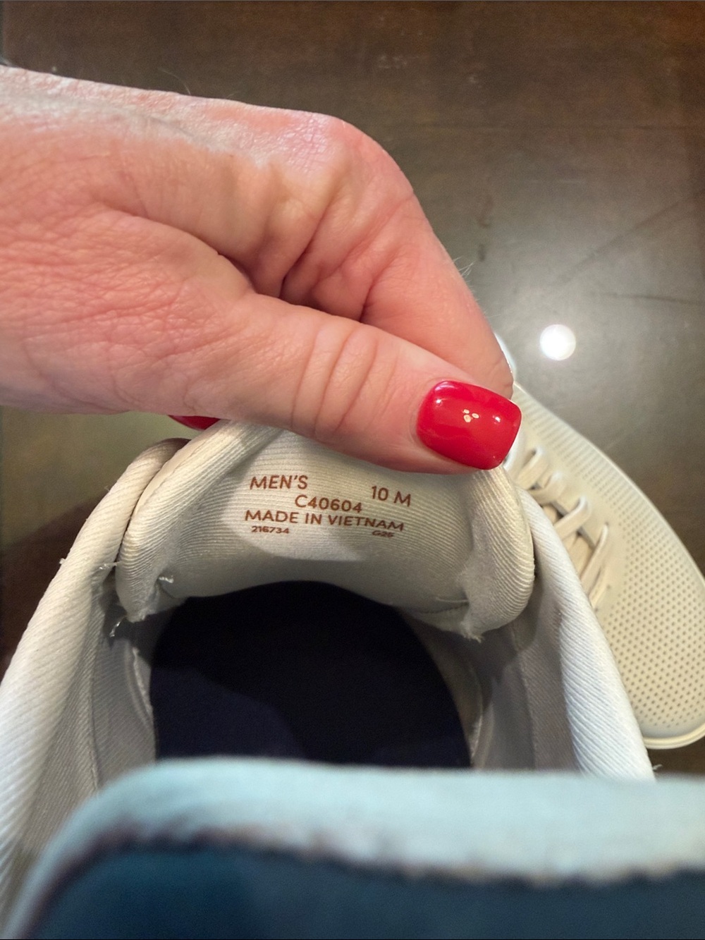 Cole Haan White Perforated Leather Men's Sneakers - Picture 4 of 4